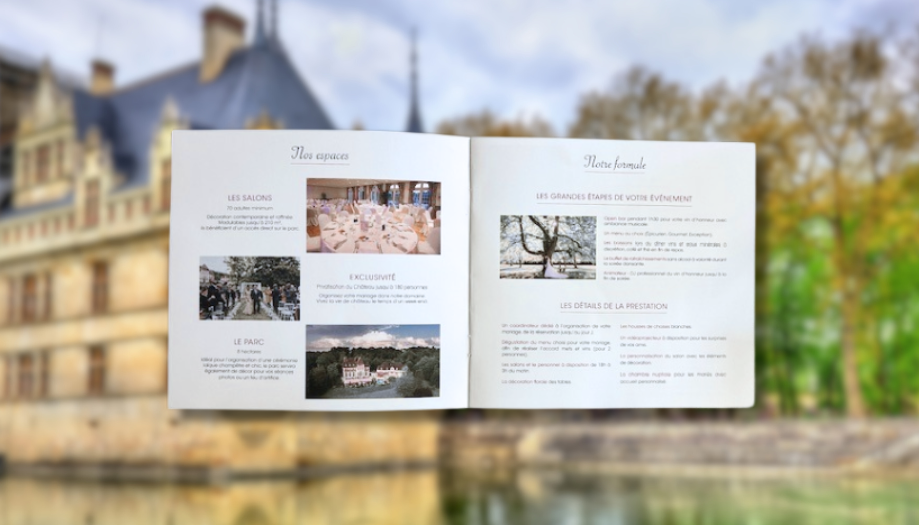 Impression d'un livret pour mariage et réception à Gouvieux