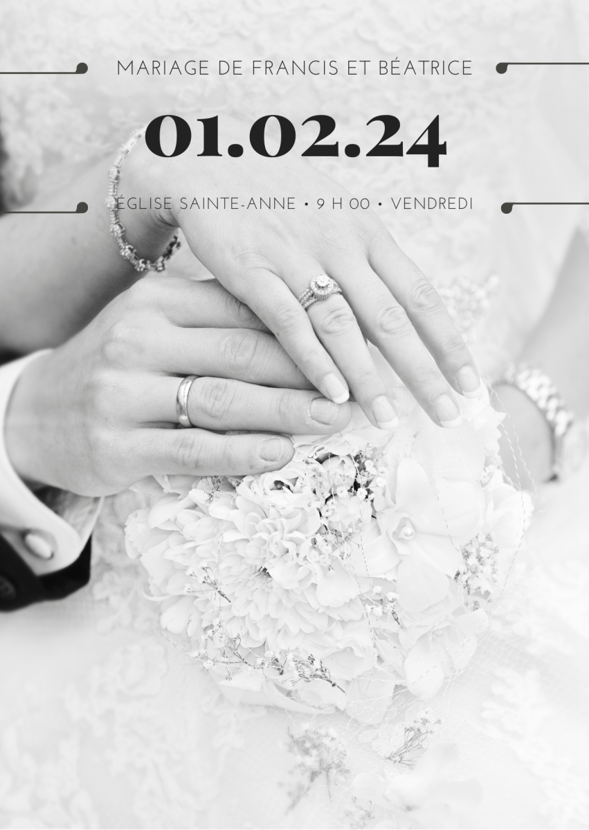 Création et impression de faire-part pour un mariage à Asnières-sur-Oise