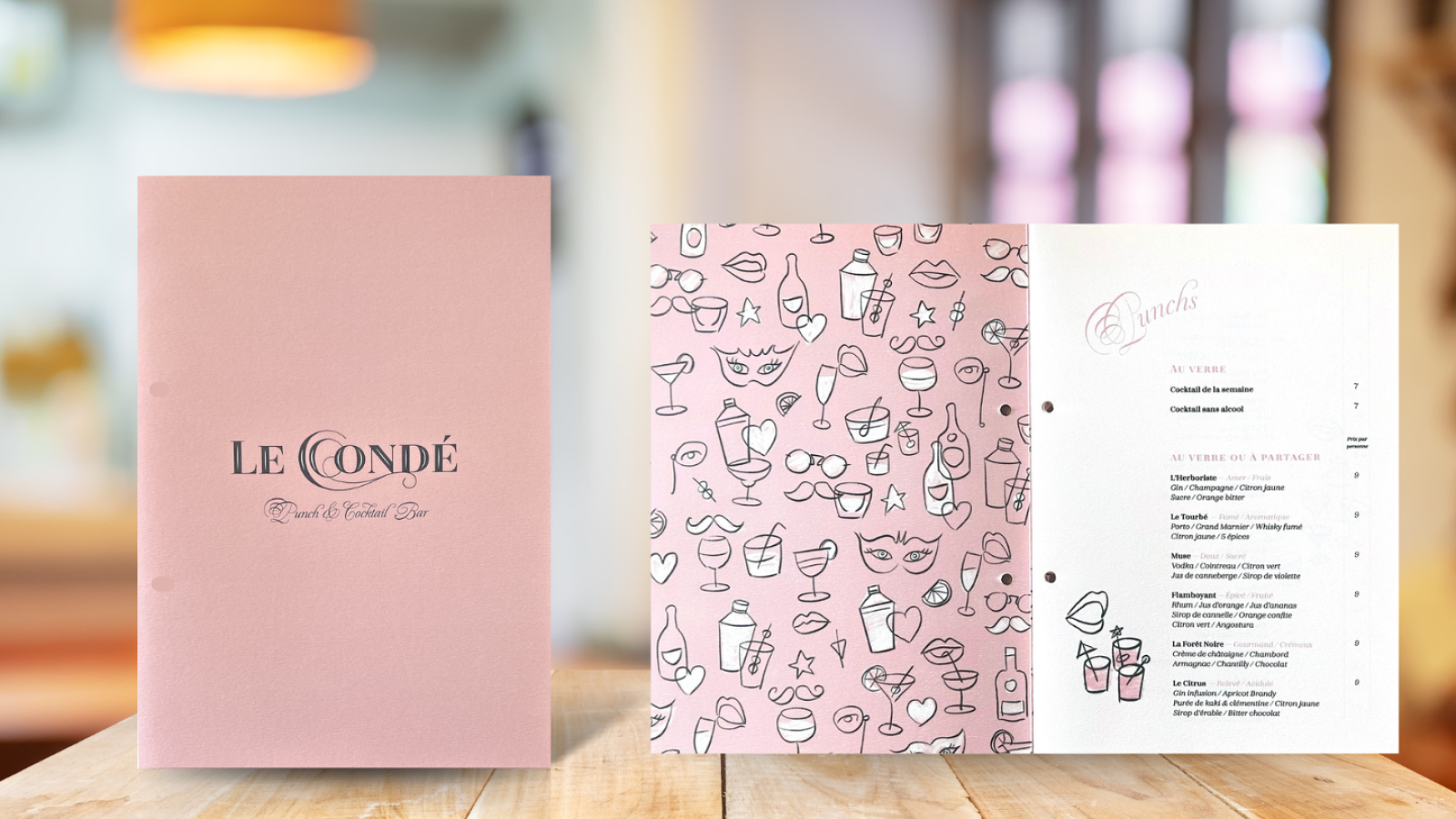 Création et impression d'un menu de restaurant, à Chantilly, dans l'Oise