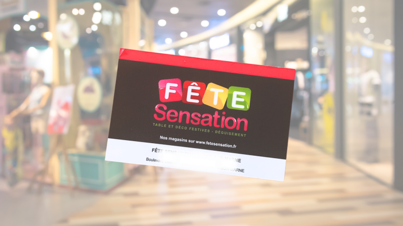 Carte de visite pour magasin de décoration, à Villiers-sur-Marne, près de Paris