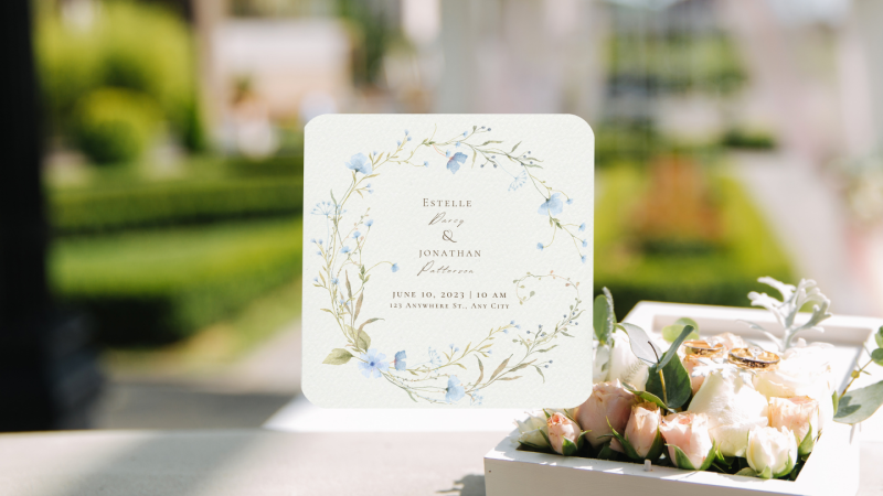 Impression de faire-part de mariage personnalisé, à Chantilly, dans l'Oise